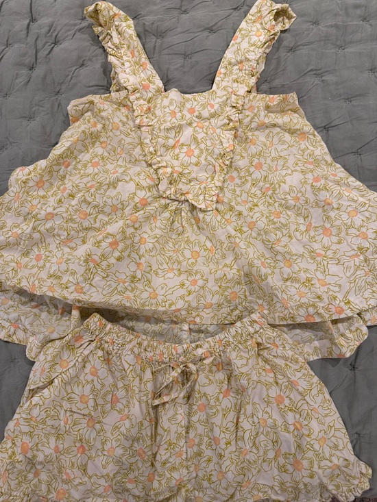 Piyama Other - Piyama Floral Smocked Waist pajama set  - Yellow & Peach Floral